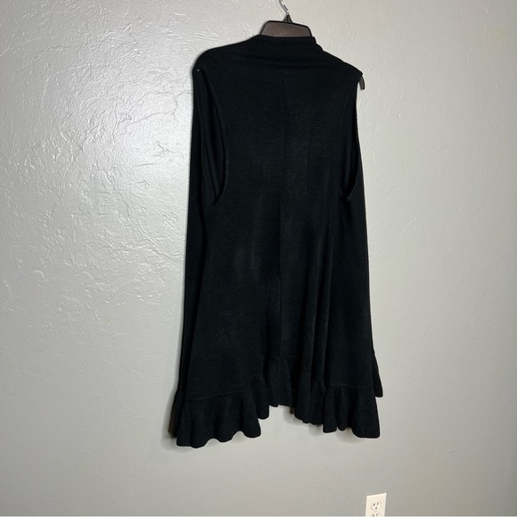 Anthropologie Do Everything In Love Open Front Ruffled Drape Cardigan - Picture 2 of 6